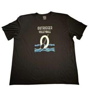 Outrigger ~ Mens Black Drifit Shirt ~ size 3XL